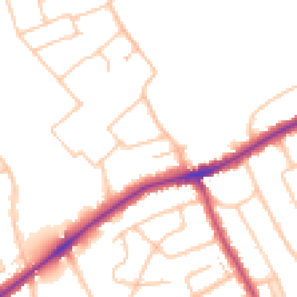 Daytime road noise heatmap for RM2 5NR