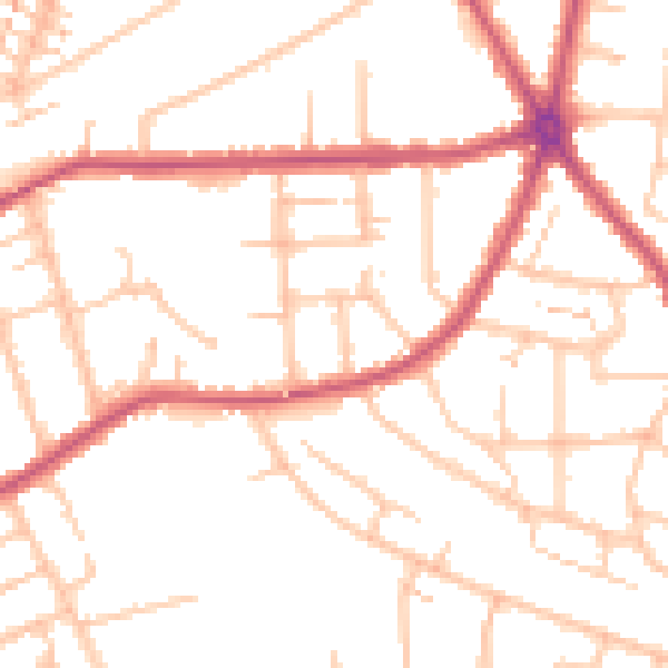 Daytime road noise heatmap for RM2 5SP