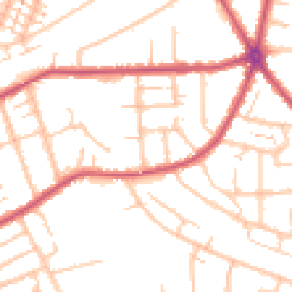 Daytime road noise heatmap for RM2 5SS