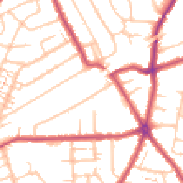 Daytime road noise heatmap for RM2 5UP