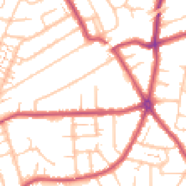 Daytime road noise heatmap for RM2 5XD