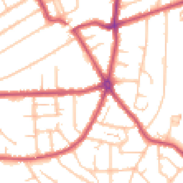 Daytime road noise heatmap for RM2 5XL