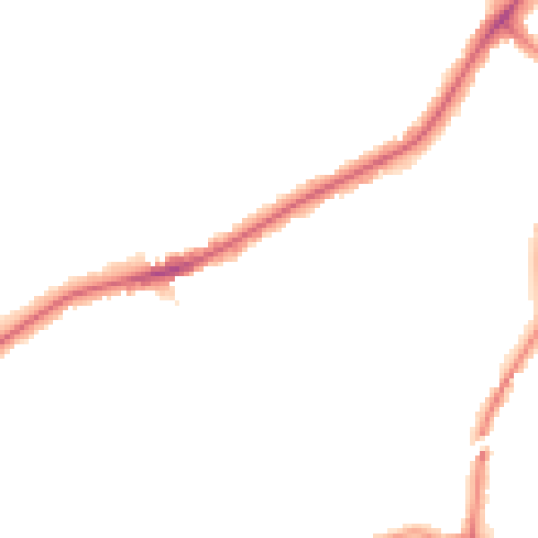 Night-time road noise heatmap for RM2 6AA