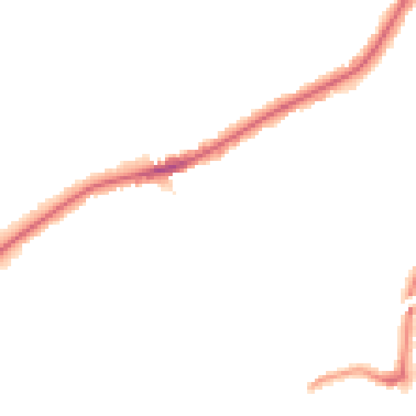 Night-time road noise heatmap for RM2 6AB
