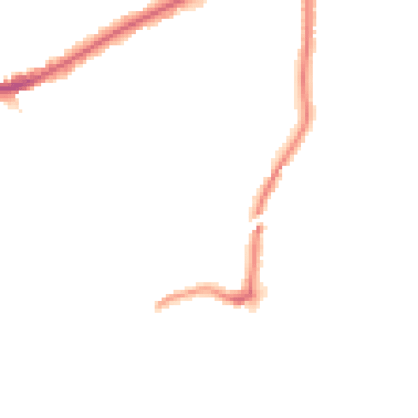 Night-time road noise heatmap for RM2 6AP