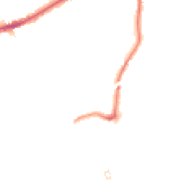 Night-time road noise heatmap for RM2 6AR