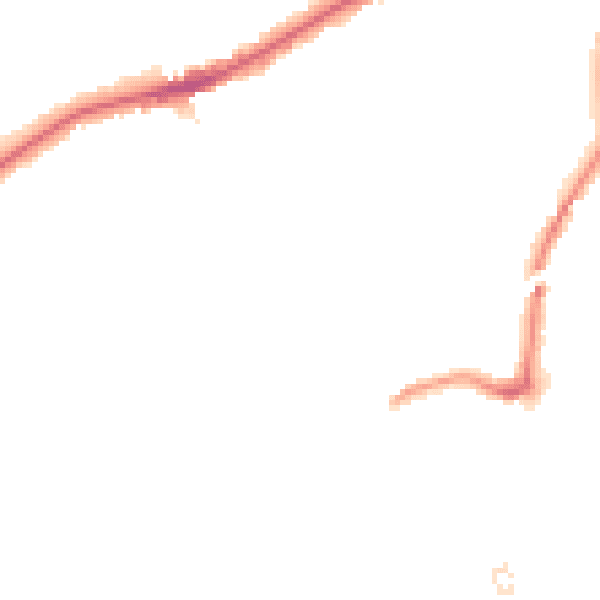 Night-time road noise heatmap for RM2 6BD