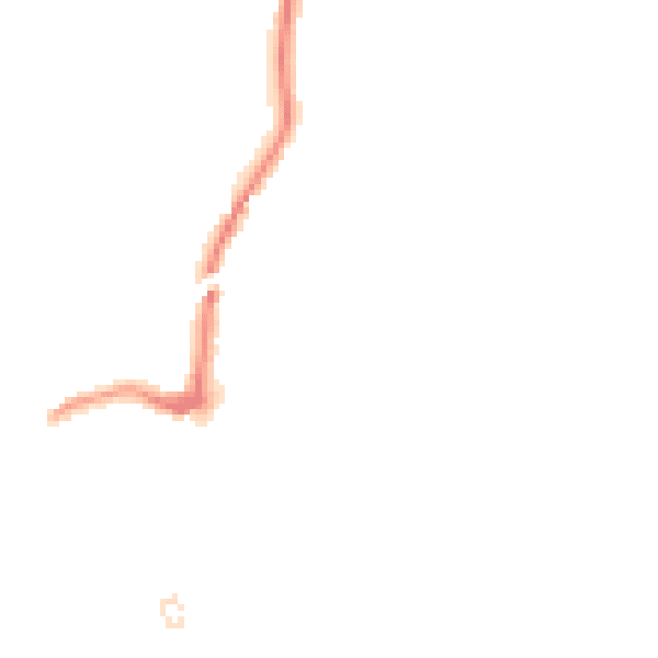 Night-time road noise heatmap for RM2 6BF