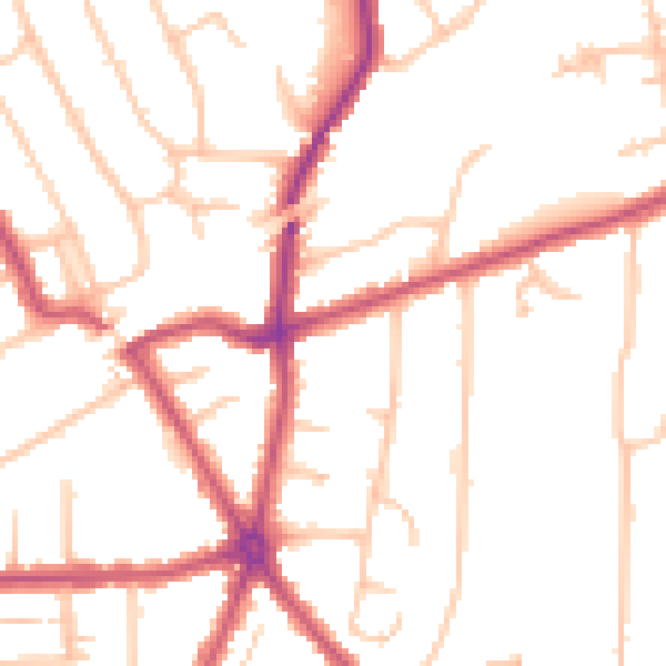 Daytime road noise heatmap for RM2 6DS