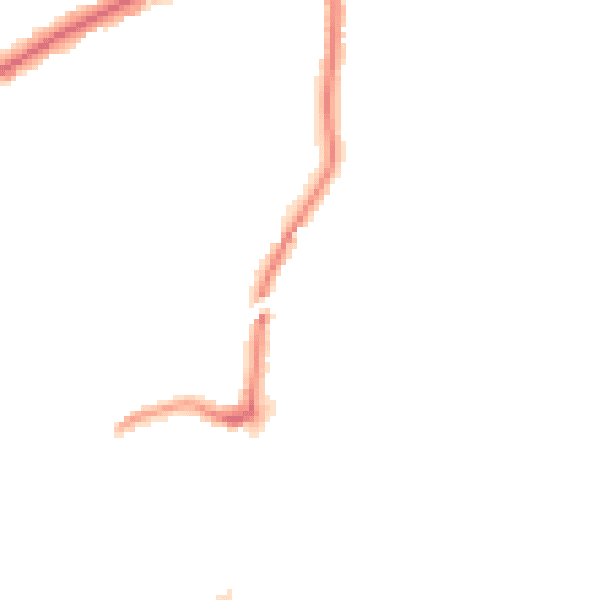 Night-time road noise heatmap for RM2 6GP