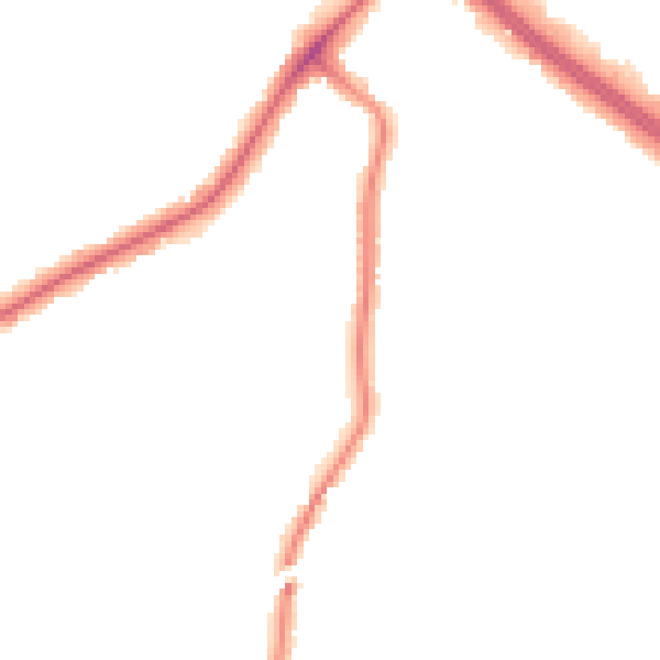 Night-time road noise heatmap for RM2 6HG