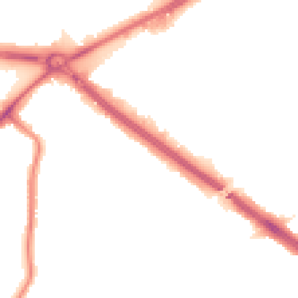 Night-time road noise heatmap for RM2 6PL