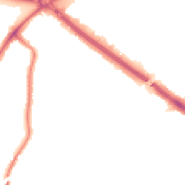 Night-time road noise heatmap for RM2 6RT