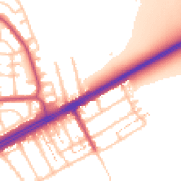 Daytime road noise heatmap for RM3 0AG