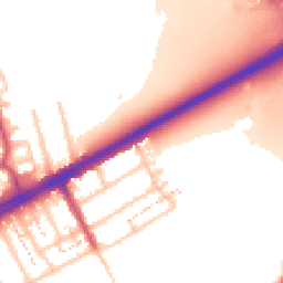 Daytime road noise heatmap for RM3 0AW