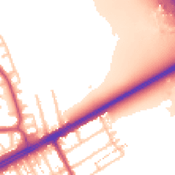 Daytime road noise heatmap for RM3 0AZ