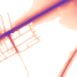 Daytime road noise heatmap for RM3 0BQ