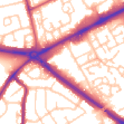 Daytime road noise heatmap for RM3 0BY