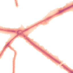 Night-time road noise heatmap for RM3 0BY