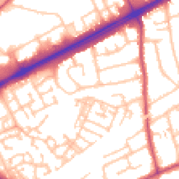 Daytime road noise heatmap for RM3 0DX