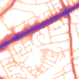 Daytime road noise heatmap for RM3 0EA
