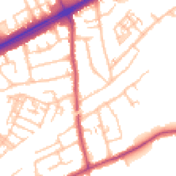 Daytime road noise heatmap for RM3 0EN