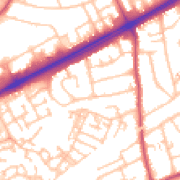Daytime road noise heatmap for RM3 0EP