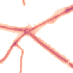 Night-time road noise heatmap for RM3 0EX