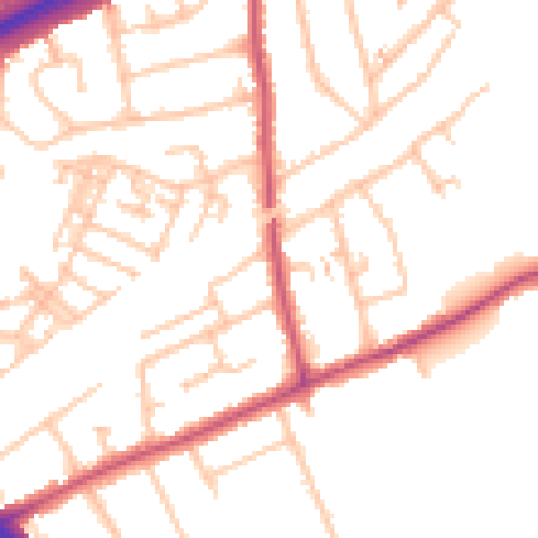 Daytime road noise heatmap for RM3 0FB