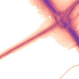 Night-time road noise heatmap for RM3 0FF