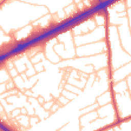 Daytime road noise heatmap for RM3 0FJ