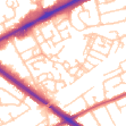 Daytime road noise heatmap for RM3 0GD