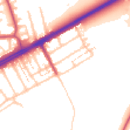 Daytime road noise heatmap for RM3 0HW