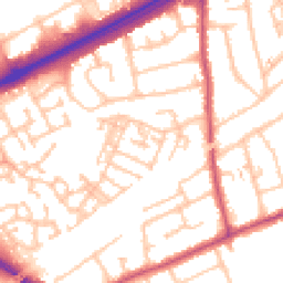 Daytime road noise heatmap for RM3 0LE