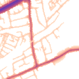 Daytime road noise heatmap for RM3 0PE