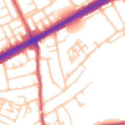 Daytime road noise heatmap for RM3 0SU