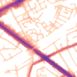 Daytime road noise heatmap for RM3 0WL