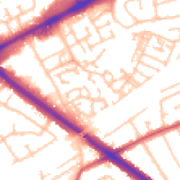 Daytime road noise heatmap for RM3 0WR