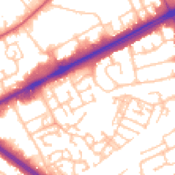 Daytime road noise heatmap for RM3 0XW