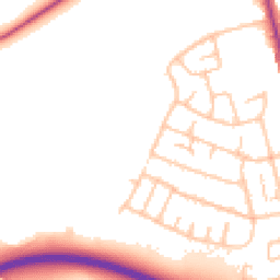 Daytime road noise heatmap for RM3 7AY