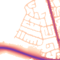 Daytime road noise heatmap for RM3 7BD