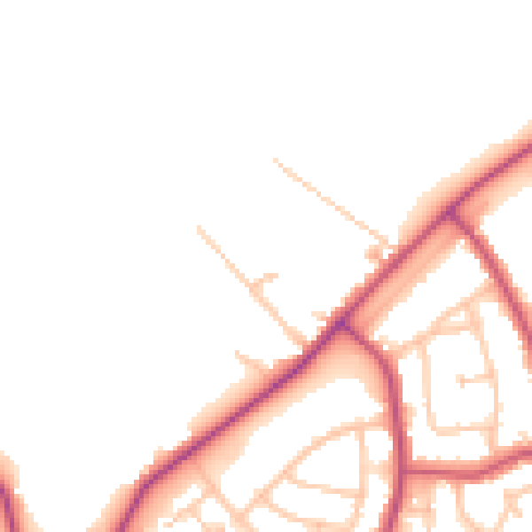Daytime road noise heatmap for RM3 7LN