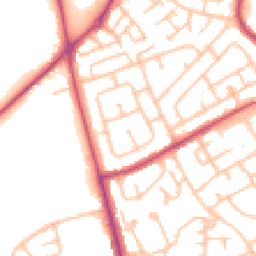 Daytime road noise heatmap for RM3 7QU