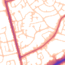 Daytime road noise heatmap for RM3 8BD