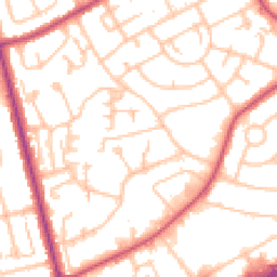 Daytime road noise heatmap for RM3 8BE