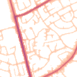 Daytime road noise heatmap for RM3 8BL