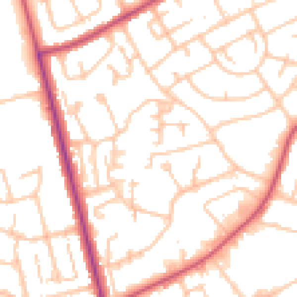 Daytime road noise heatmap for RM3 8EP
