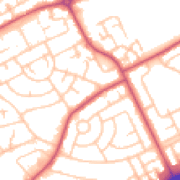 Daytime road noise heatmap for RM3 8FH