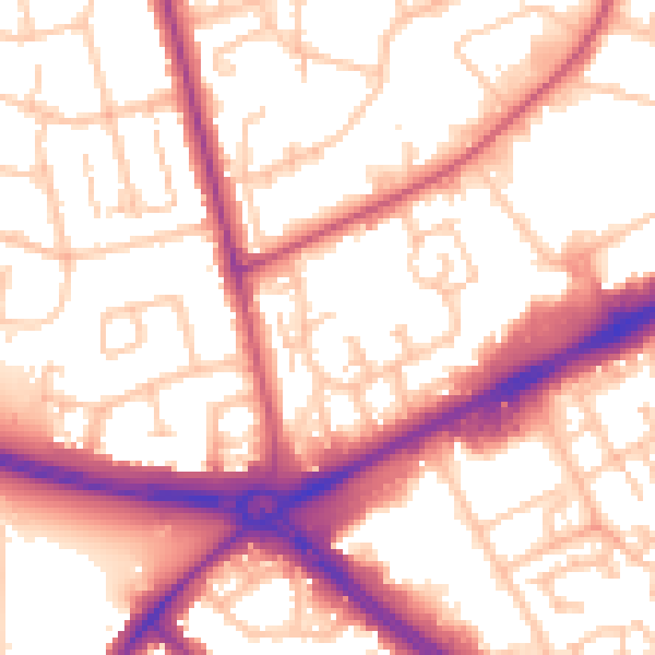 Daytime road noise heatmap for RM3 8HZ