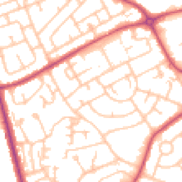Daytime road noise heatmap for RM3 8JA